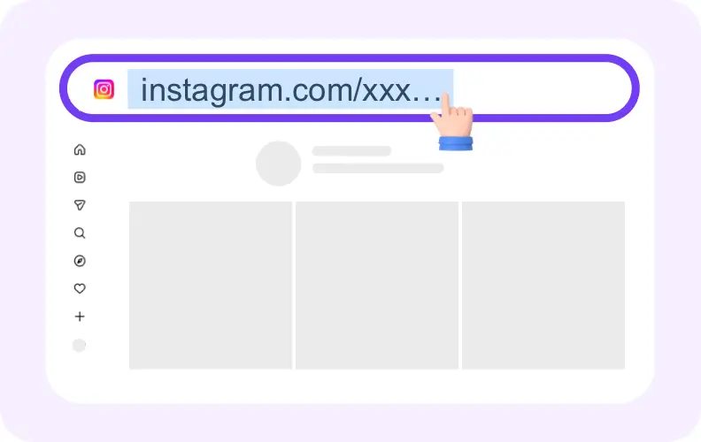 Step 2: Copy the Instagram Reel URL from the browser address bar