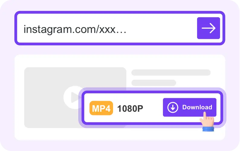 Step 3: Paste the Instagram Reel link and click Download